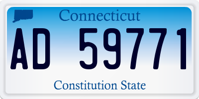 CT license plate AD59771