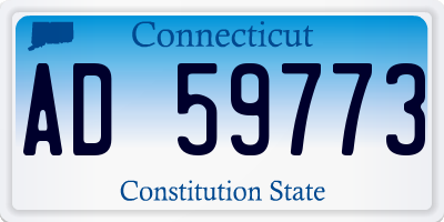 CT license plate AD59773