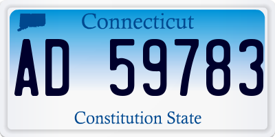 CT license plate AD59783