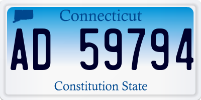 CT license plate AD59794