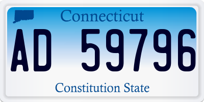 CT license plate AD59796