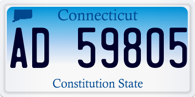 CT license plate AD59805