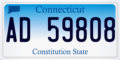 CT license plate AD59808