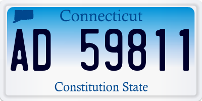 CT license plate AD59811
