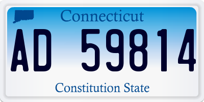 CT license plate AD59814