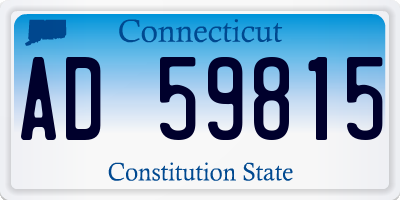 CT license plate AD59815