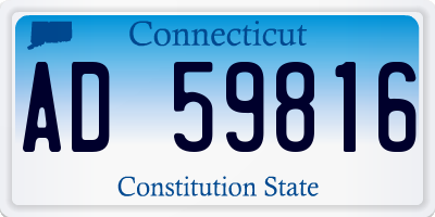 CT license plate AD59816
