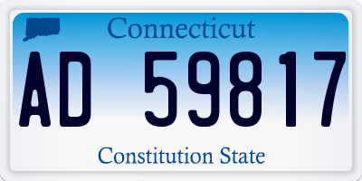 CT license plate AD59817