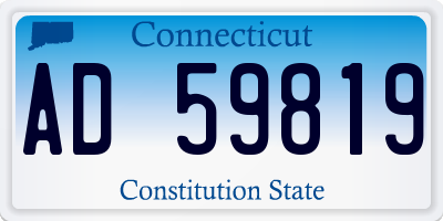 CT license plate AD59819