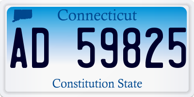 CT license plate AD59825