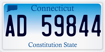 CT license plate AD59844