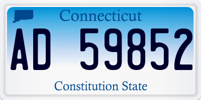 CT license plate AD59852