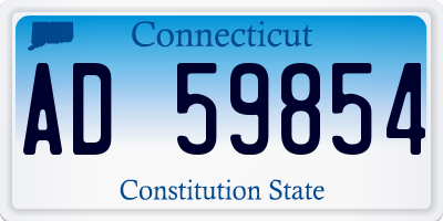 CT license plate AD59854
