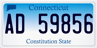 CT license plate AD59856