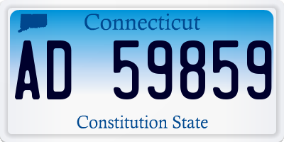 CT license plate AD59859