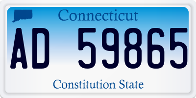 CT license plate AD59865