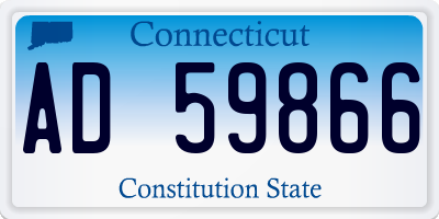 CT license plate AD59866