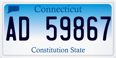 CT license plate AD59867