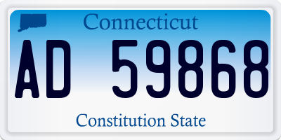 CT license plate AD59868