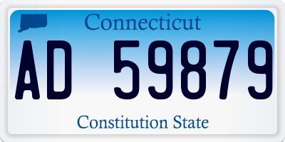 CT license plate AD59879