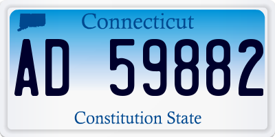 CT license plate AD59882
