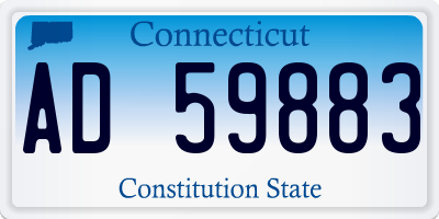 CT license plate AD59883