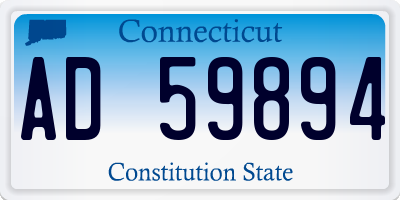 CT license plate AD59894