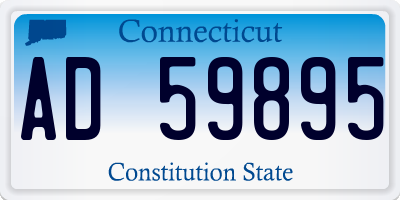 CT license plate AD59895
