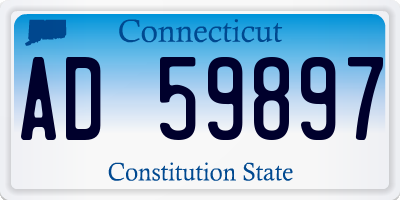 CT license plate AD59897