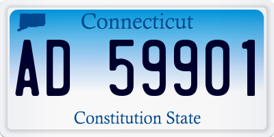 CT license plate AD59901