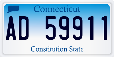 CT license plate AD59911