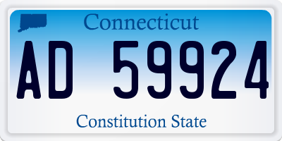 CT license plate AD59924