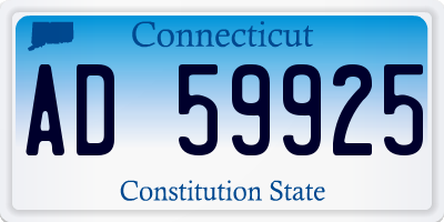 CT license plate AD59925