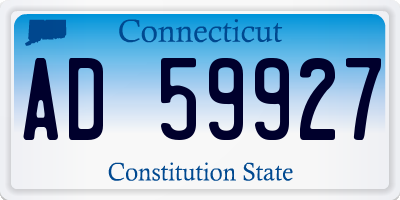 CT license plate AD59927