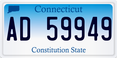 CT license plate AD59949