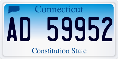 CT license plate AD59952