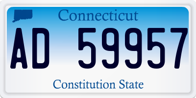 CT license plate AD59957
