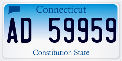 CT license plate AD59959