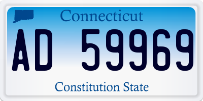CT license plate AD59969