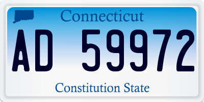 CT license plate AD59972