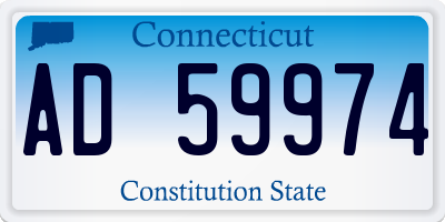 CT license plate AD59974