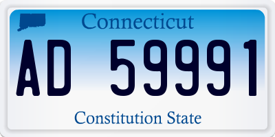 CT license plate AD59991
