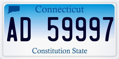 CT license plate AD59997