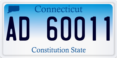 CT license plate AD60011