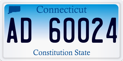 CT license plate AD60024