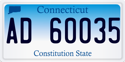 CT license plate AD60035