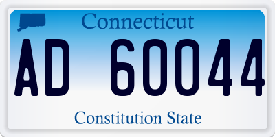 CT license plate AD60044