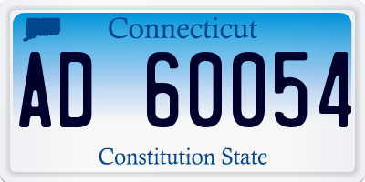 CT license plate AD60054