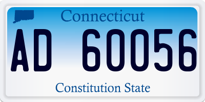 CT license plate AD60056