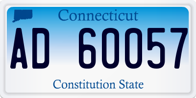 CT license plate AD60057